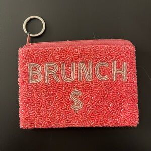 Beaded Pink 'Brunch' Coin Purse
